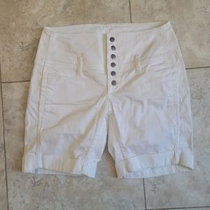 Y2K Diesel high waisted white denim shorts